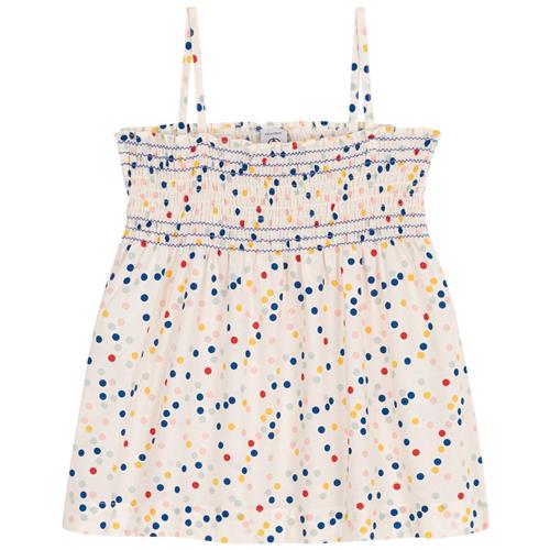 Petit Bateau Polkaprikmønstret Tanktop Cremefarvet | Hvid | 5 years
