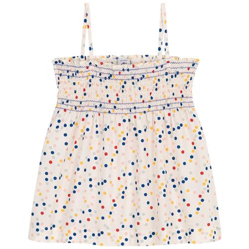 Se Petit Bateau Polkaprikmønstret Tanktop Cremefarvet | Hvid | 5 years ved Babyshop