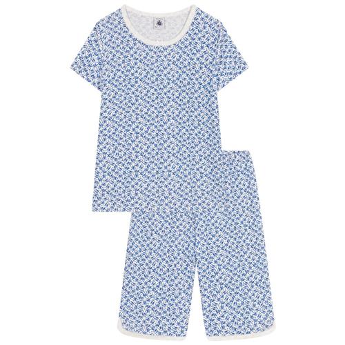 Se Petit Bateau Blomstret Pyjamas Blå | Blå | 3 years ved Babyshop