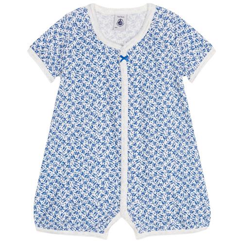 Se Petit Bateau Blomstret Romper Blå | Blå | 12 months ved Babyshop