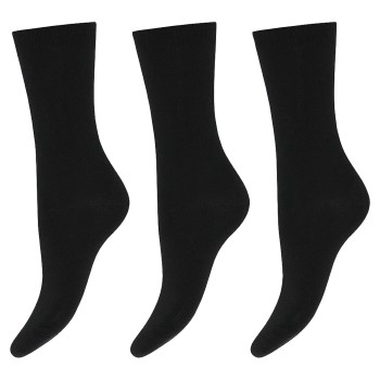 Decoy Strømper 3P Cotton Socks Sort Strl 37/41 Dame