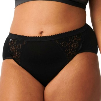 Sloggi Trusser 2P Chic Midi Briefs Sort bomuld 44 Dame