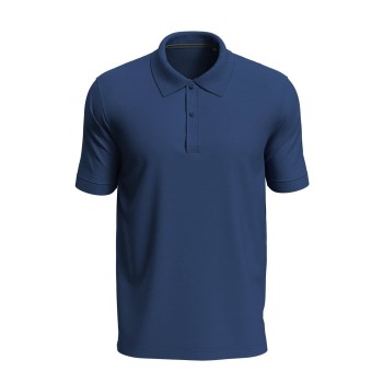 Se Stedman Henry Polo Short Sleeve Mørkblå bomuld Medium Herre ved Timarco