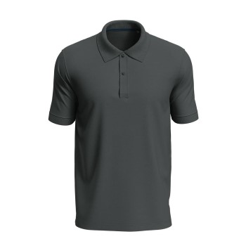 Se Stedman Henry Polo Short Sleeve Mørkgrå  bomuld Large Herre ved Timarco