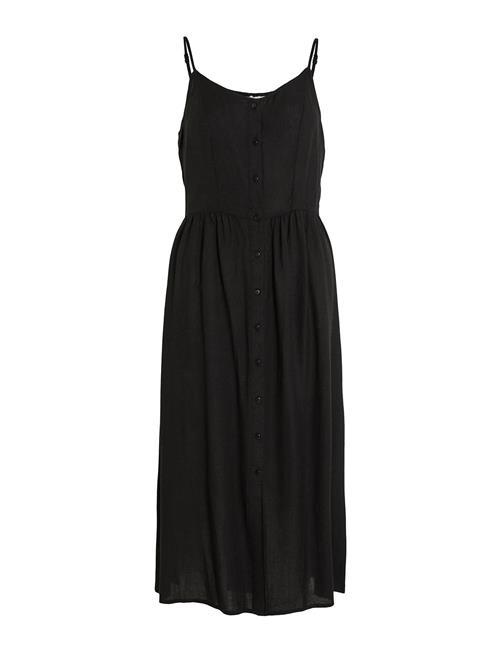 Vila Vipricil Strap Button Dress Vila Black