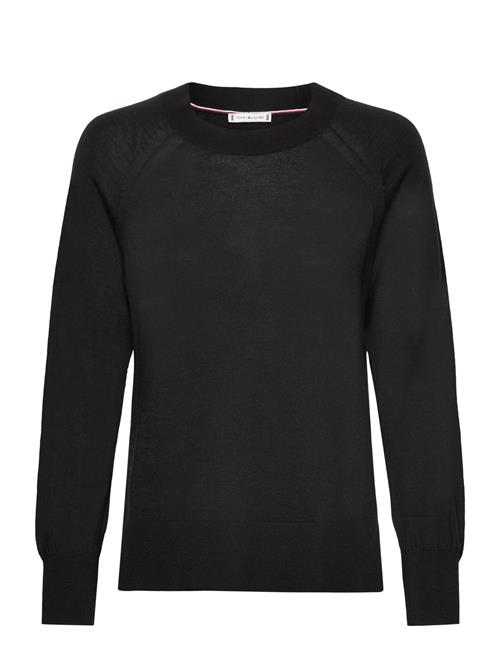 Se Tommy Hilfiger Md Merino Wool C-Nk Sweater Tommy Hilfiger Black ved Booztlet