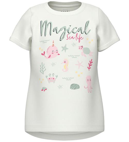 Name It Name It T-shirt - NmfVix - Bright White/Magical Sealife