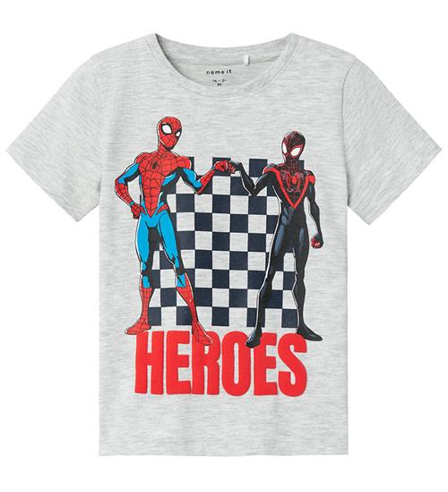 Name It Name It T-Shirt - NmmMaclin Spiderman - Light Grey Melange