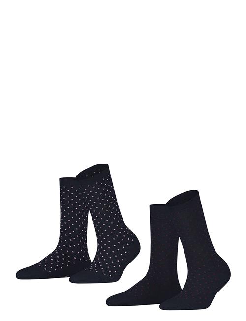 Fine Dot 2-Pack Sustainable With Pattern Esprit Socks Navy