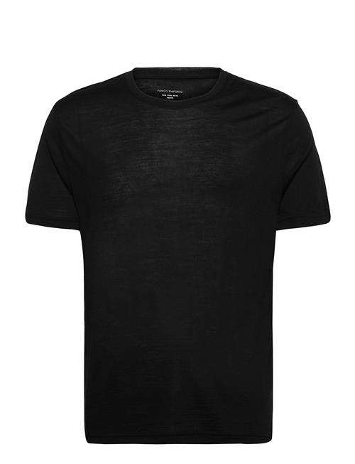 Panos Emporio Panos Emporio Wool Short Sleeve Top Panos Emporio Black