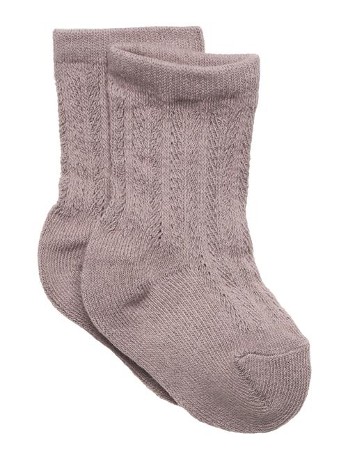 MarMar Copenhagen Knee Socks Pointelle MarMar Copenhagen Beige