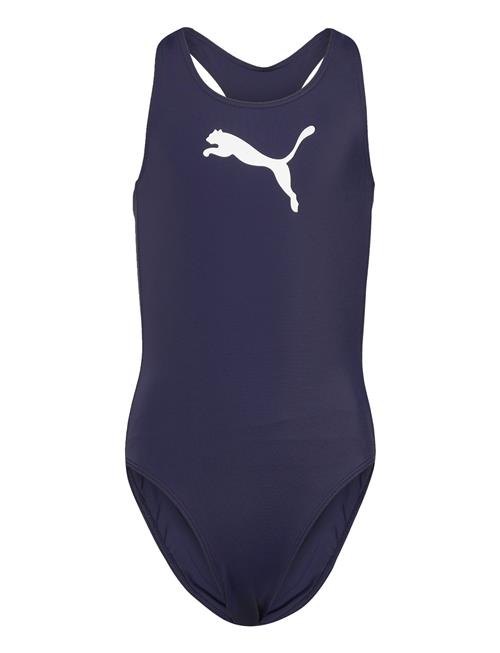 Puma Swim Girls Racerback Swimsuit 1P Puma Swim Navy