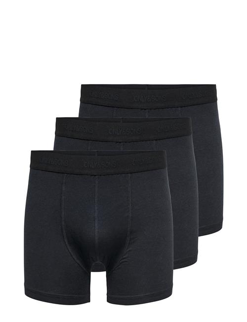 Onsfitz Bamboo Boxer Logo 3-Pack Noos ONLY & SONS Black