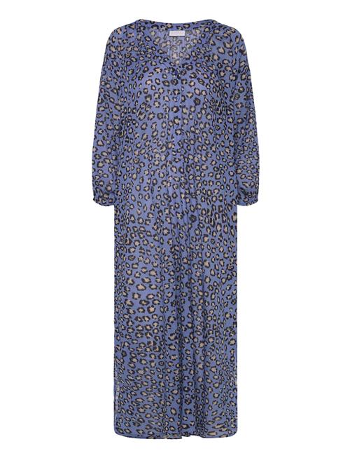 Coster Copenhagen Dress With Placket In Leo Print Coster Copenhagen Blue