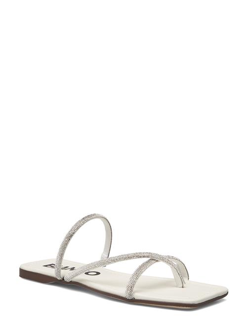 Bianco Biasissel Strappy Slide Rhinest Smooth Leather Bianco Beige