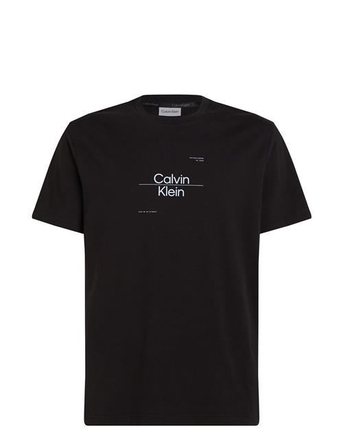 Se Calvin Klein Optic Line Logo T-Shirt Calvin Klein Black ved Booztlet