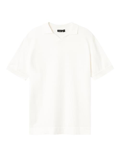 Se LMTD Nlmhenne Ss Knit Polo LMTD White ved Booztlet