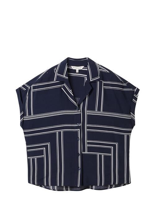 Printed Resort Blouse Tom Tailor Navy