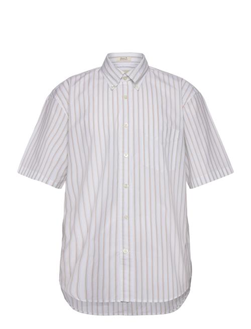 GANT Rel Heritage Poplin Stripe Ss Shrt GANT White