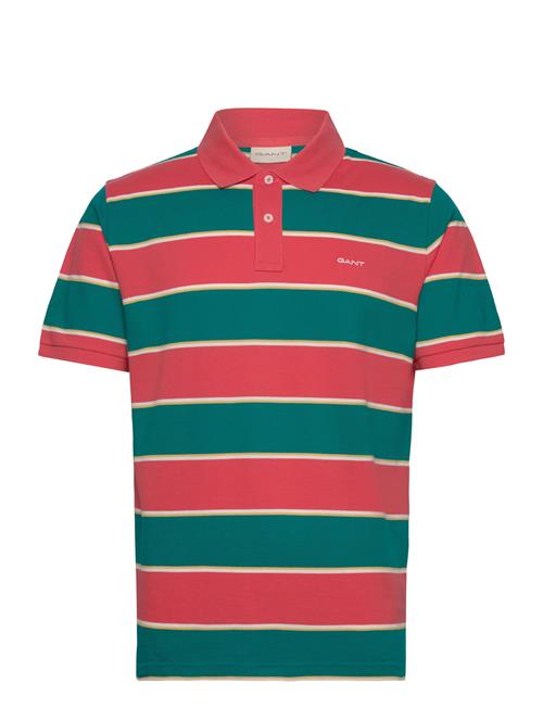 GANT Stripe Pique Ss Polo GANT Red