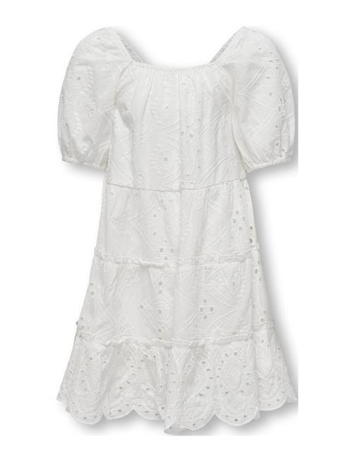 Kids Only Kogcleo Life S/S Emb Dress Wvn Kids Only White