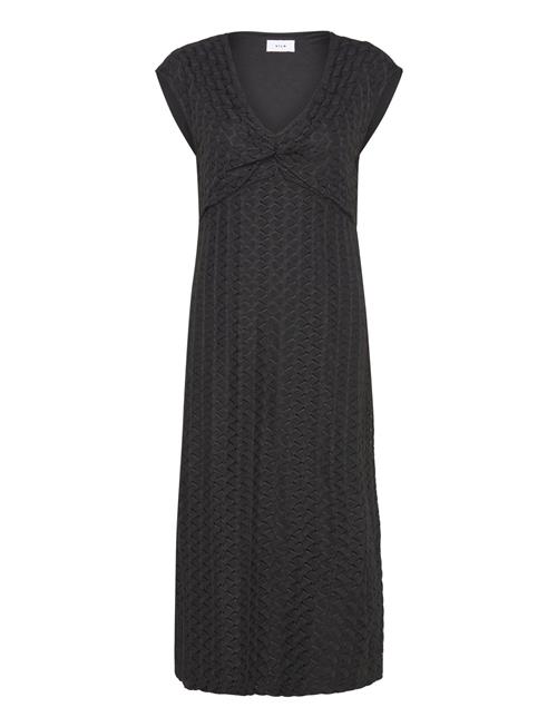 Vila Visolira V-Neck Cap Sleeve Dress Vila Black