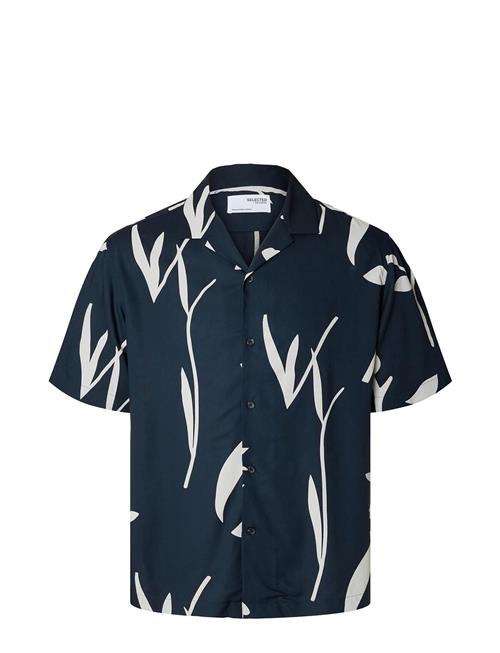 Selected Homme Slhrelax-Rajesh Shirt Ss Aop Selected Homme Navy