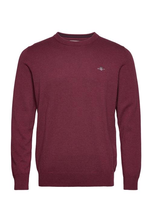 Se GANT Classic Cotton C-Neck GANT Burgundy ved Booztlet