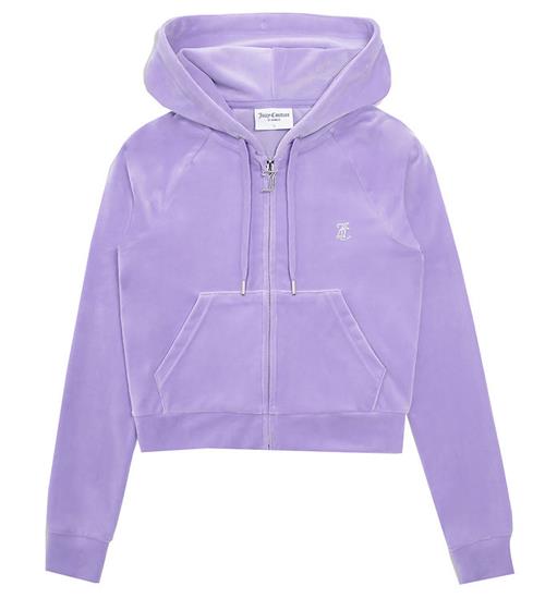 Se Juicy Couture - Teen Juicy Couture Cardigan - Madison - Velour - Dahlia Purple ved KidsWorld