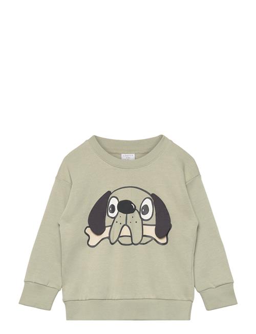 Se Lindex Sweater Dog 3D Lindex Green ved Booztlet