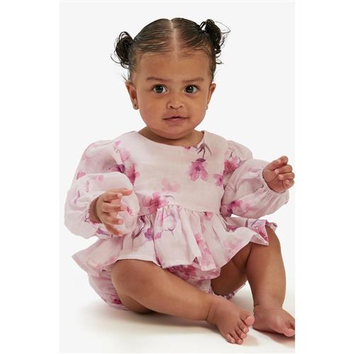 Se Bardot Junior Sirena Blomstret Baby-sæt Lilac Flor | Lyserød | 3-6 months ved Babyshop