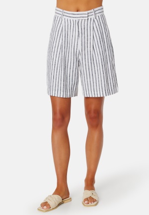 BUBBLEROOM CC linen striped shorts Striped 34