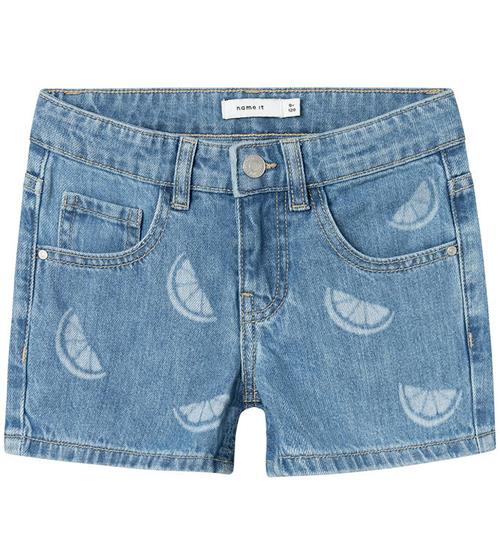 Name It Name It Shorts - NkfRose - Denim Blue/CITRUS