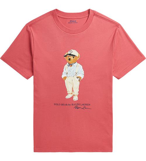 Se Polo Ralph Lauren Polo Ralph Lauren T-Shirt - RÃ¸d m. Bamse ved KidsWorld