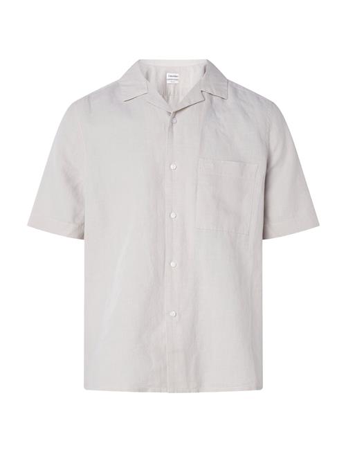 Calvin Klein Linen Cotton Cuban S/S Shirt Calvin Klein Beige