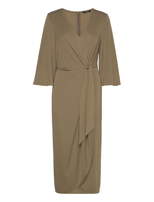 Lauren Ralph Lauren Stretch Jersey Tie-Front Midi Dress Lauren Ralph Lauren Green