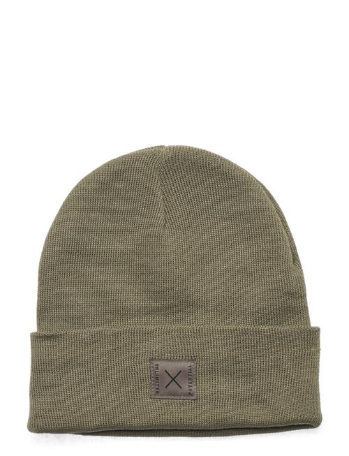 Se Lindex Knitted Beanie Fold Up School Lindex Khaki ved Booztlet