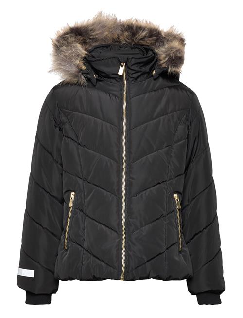 Lindex Jacket Hood W Fake Fur Lindex Black