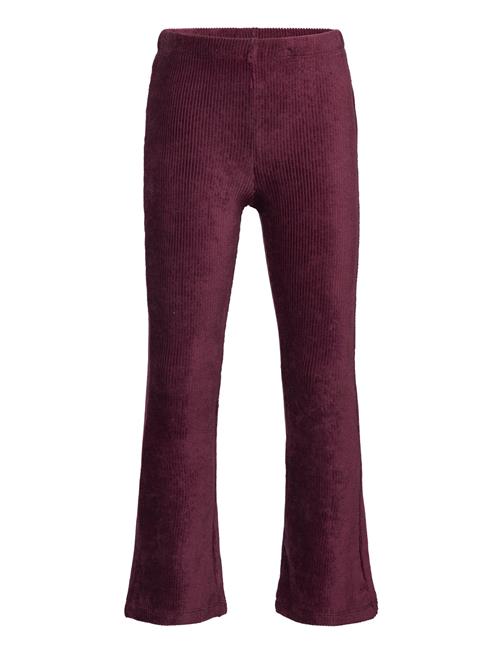 Lindex Trousers Jersey Cord Flare Lindex Burgundy