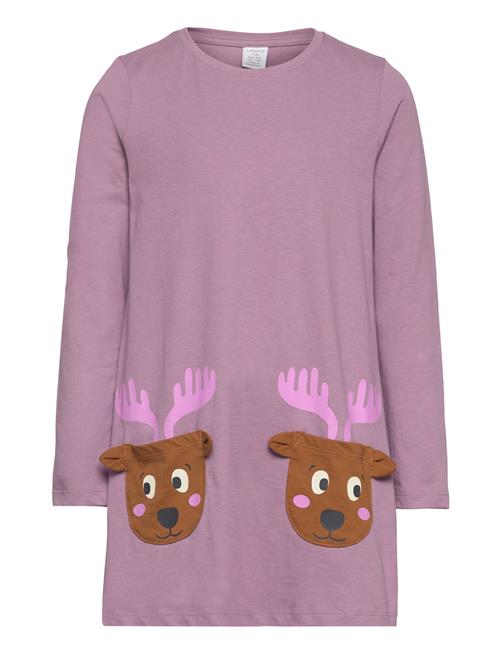 Lindex Tunic Forest W Pocket Print Lindex Purple