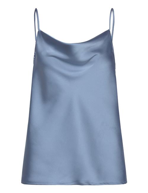 Se Vila Viravenna S/L Singlet Strap Top/Dc Vila Blue ved Booztlet