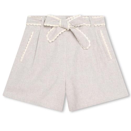 Se Chloé Shorts Med Bindebælte Beige | Beige | 14 years ved Babyshop