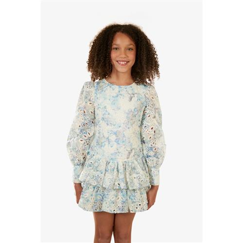 Bardot Junior Alexa Broderet Kjole Blue Lily |  | 4 years