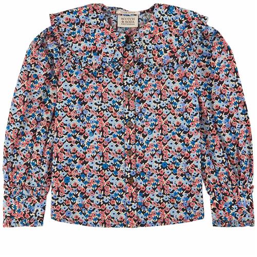 Se Scotch & Soda Blomstret Bluse Multifarvet | Sort | 10 years ved Babyshop