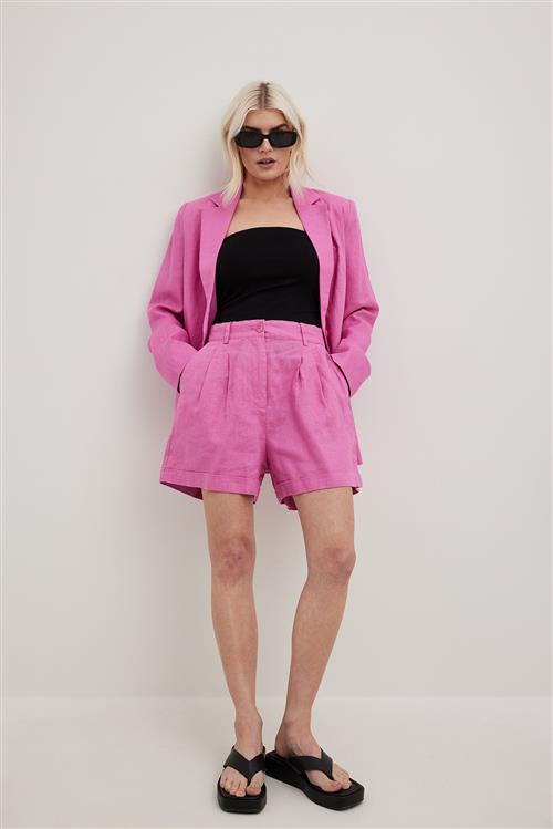 NA-KD Trend Blazer i lærred - Pink