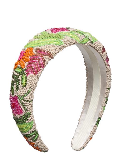 Se Becksöndergaard Tropica Wide Beaded Hairbrace Becksöndergaard Patterned ved Booztlet