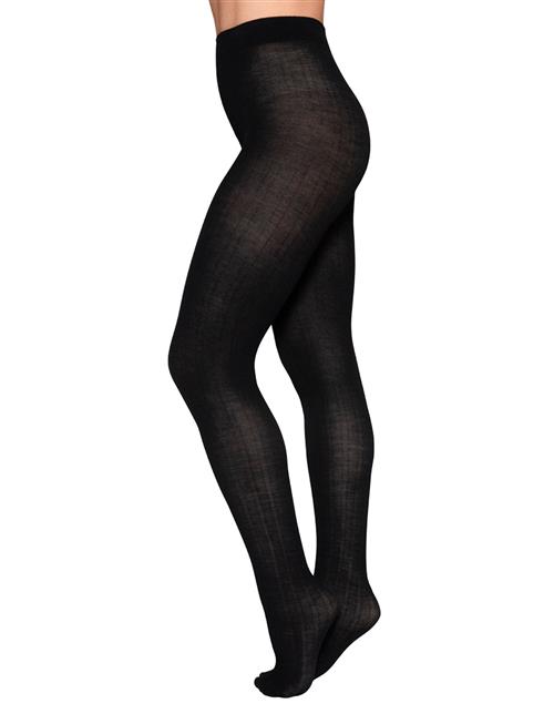 Se Swedish Stockings Freja Wool Tights Swedish Stockings Black ved Booztlet