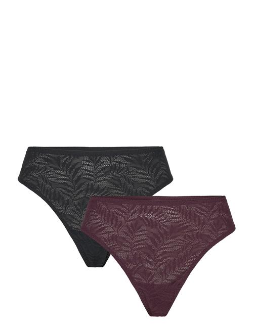 Se Lindex Brief Thong Reg Supersoft 2 P Lindex Burgundy ved Booztlet