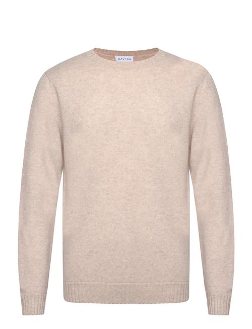 Davida Cashmere Man Chunky O-Neck Sweater Davida Cashmere Cream