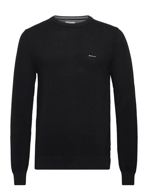 Se GANT Cotton Pique C-Neck GANT Black ved Booztlet